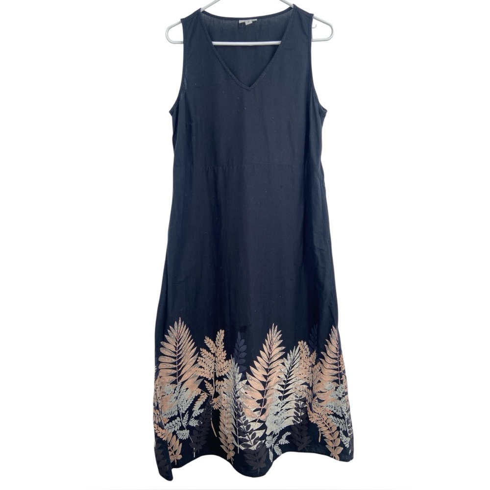 J. Jill Pure Jill‎ 100% Cotton Pockets Nature Leaves Branches Medium Petite